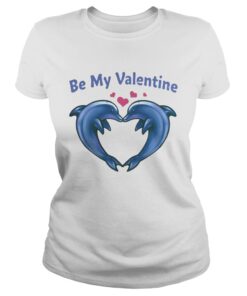 Ladies Tee Be My Valentine Dolphins shirt