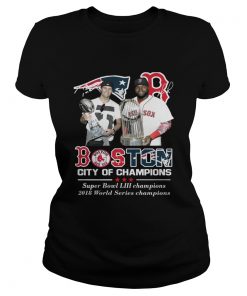 Ladies Tee Boston City of Champions Patriots Red Sox Tom Brady David Ortiz shirt