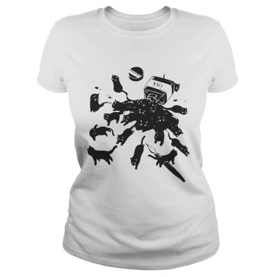 Ladies Tee Cats in ink bottle shirt