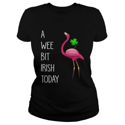 Ladies Tee Flamingos pink a wee bit Irish today shirt