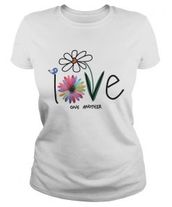 Ladies Tee Flower love one another shirt