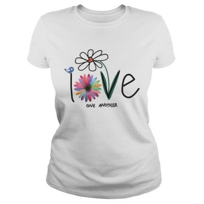 Ladies Tee Flower love one another shirt