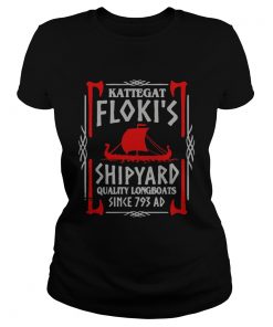 Ladies Tee Kattegat flokis shipyard quality longboats since 793 ad shirt