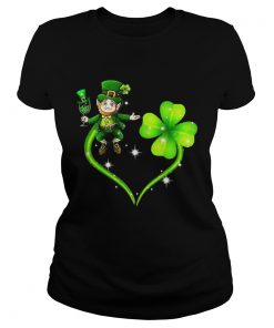 Ladies Tee Leprechaun four leaf clover shirt