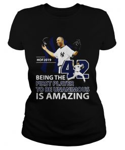 Ladies Tee Mariano Rivera Hof 2019 Being the first player to be unanimous shirt