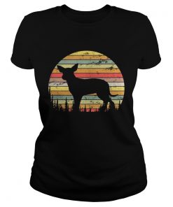 Ladies Tee Mexican Hairless Dog Retro 70s Vintage Dog Shirt