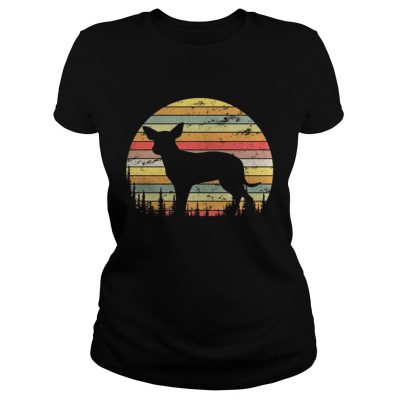 Ladies Tee Mexican Hairless Dog Retro 70s Vintage Dog Shirt