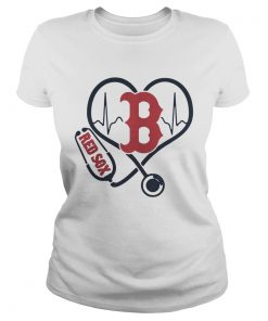 Ladies Tee Nurse Boston Red Sox heart shirt