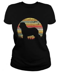 Ladies Tee Old English Sheepdog Dog Retro 70s Vintage Dog Shirt