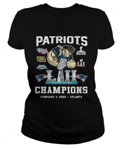 Ladies Tee Patriots Liii Champions February 3 2009 Atlanta shirt