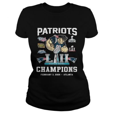 Ladies Tee Patriots Liii Champions February 3 2009 Atlanta shirt