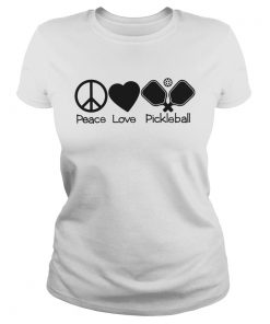 Ladies Tee Peace love pickleball shirt