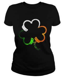 Ladies Tee Shamrock police saint patrick’s day T-Shirt