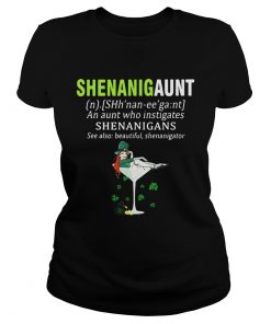 Ladies Tee Shenanigaunt definition meaning an aunt who instigates Shenanigans shirt