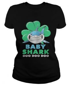 Ladies Tee St Patricks day baby shark shirt