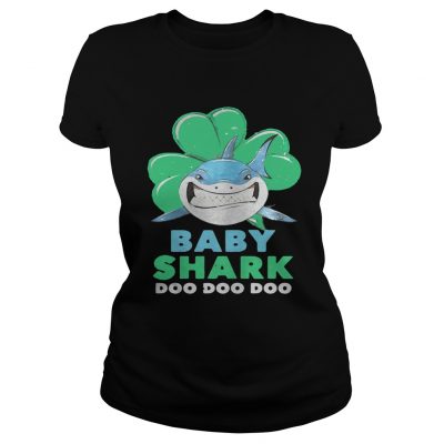 Ladies Tee St Patricks day baby shark shirt