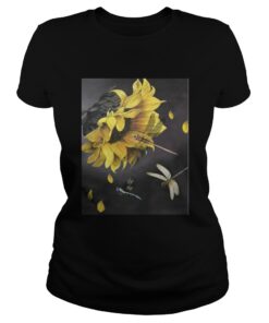 Ladies Tee Sunflower and dragonfly T-Shirt