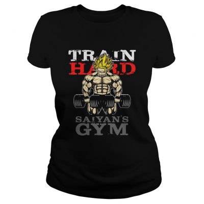 Ladies Tee Super Saiyan train hard Saiyans Gym shirt