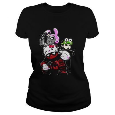 Ladies Tee Team Hello Kitty Deadpool Colossus And Negasonic Teenage Warhead shirt