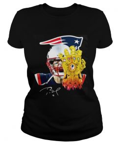 Ladies Tee Tom Brady 12 New England Patriots Thanos Shirt