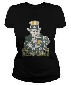 Ladies Tee Trump make St Patricks day great again shirt