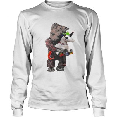 Longsleeve Tee Baby Groot hug unicorn shirt