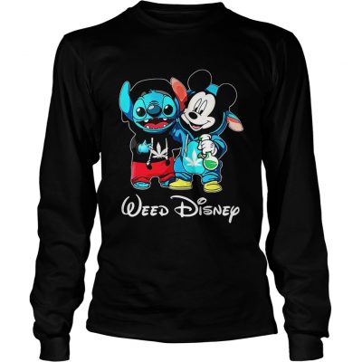 Longsleeve Tee Baby Stitch and Mickey mouse Weed Disney shirt