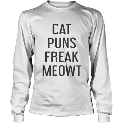 Longsleeve Tee Cat puns freak meowt shirt