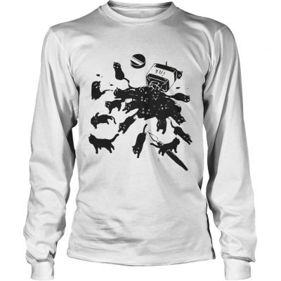 Longsleeve Tee Cats in ink bottle shirt