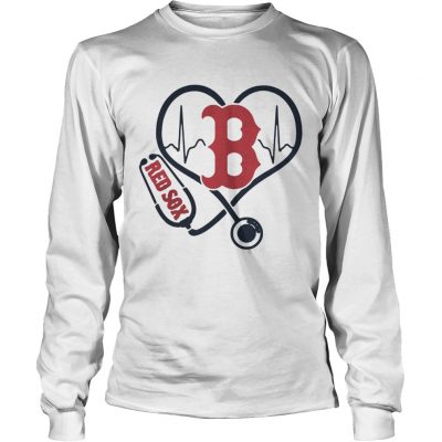 Longsleeve Tee Nurse Boston Red Sox heart shirt