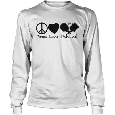 Longsleeve Tee Peace love pickleball shirt