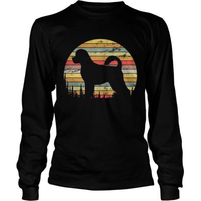 Longsleeve Tee Portuguese Water Dog Retro 70s Vintage Dog Lover Shirt