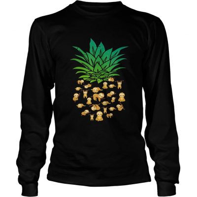 Longsleeve Tee Sloth Pineapple shirt