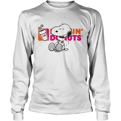 Longsleeve Tee Snoopy drinking Dunkin Donut shirt