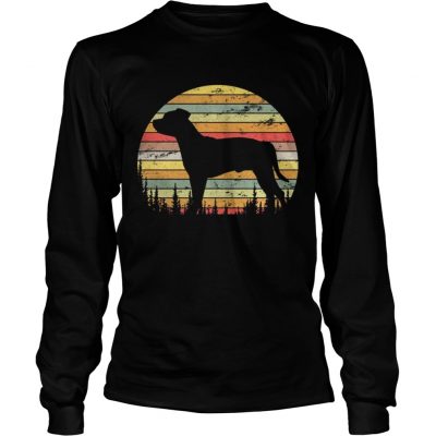 Longsleeve Tee Staffordshire Bull Terrier Dog Retro 70s Vintage Shirt