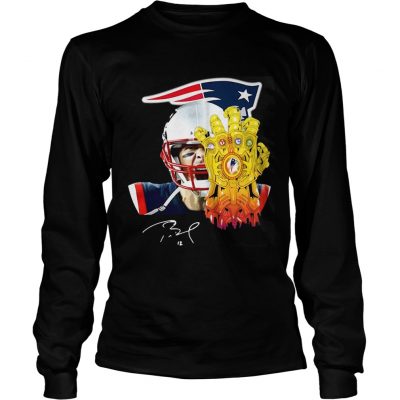 Longsleeve Tee Tom Brady 12 New England Patriots Thanos Shirt