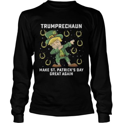 Longsleeve Tee Trumprechaun make st patricks day great again shirt