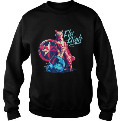 Sweatshirt Fly High Captain Marvel Cat Shirt