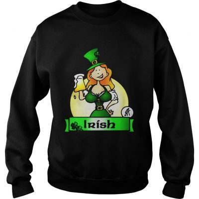 Sweatshirt Irish lady drink beer shirt