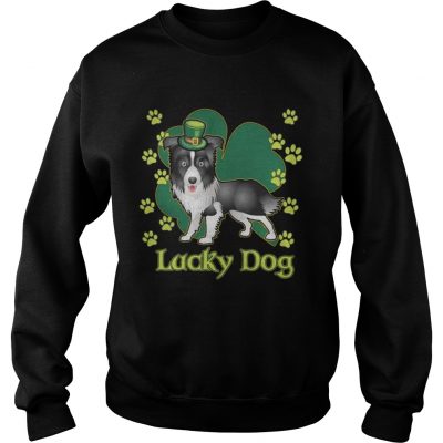 Sweatshirt Lucky Dog Siberian Husky Shamrock St Patricks Day Shirt