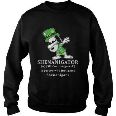 Sweatshirt Snoopy dabbing Shenganigator definition meaning a person who instigates Shenanigans shirt