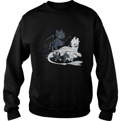 Sweatshirt Toothless Light Fury and Night Lights in the Hidden World shirt