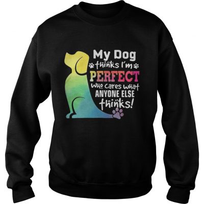 Sweeatshirt LGBT My dog thinks Im perfect who cares what anyone else thinks shirt