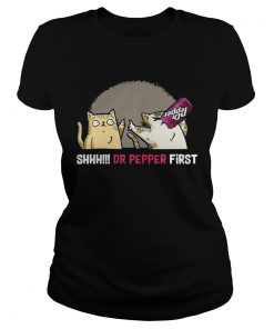 Cat Shhh Dr Pepper First ladies tee