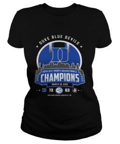 Duke blue devils 2019 acc mens basketball champion ladies tee