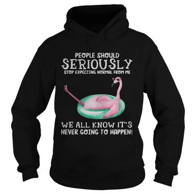 Flamingo People should seriously stop expecting normal from me we all know hoodie