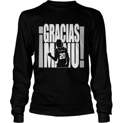 Gracias Manu Ginobili 20 longsleeve tee