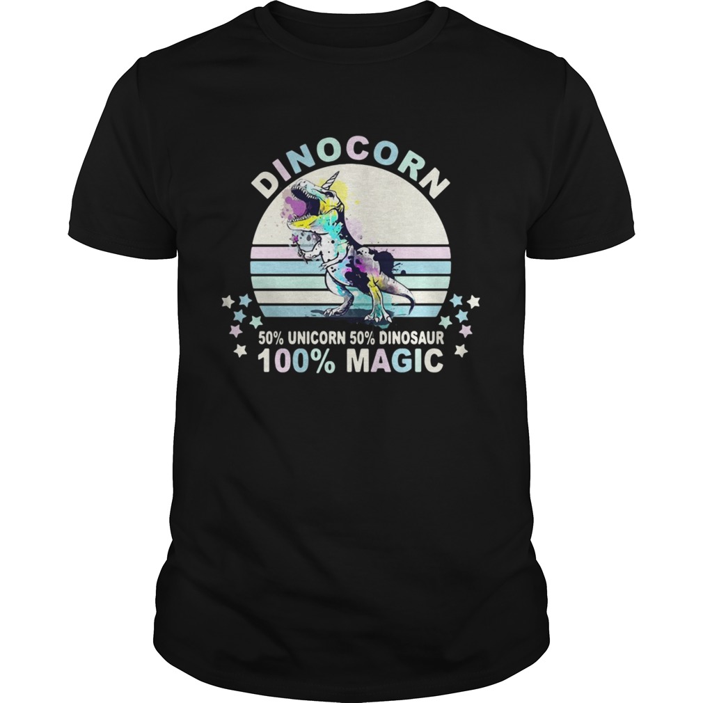 Dinocorn 50% unicorn 50% Dinosaur 100% Magic shirt