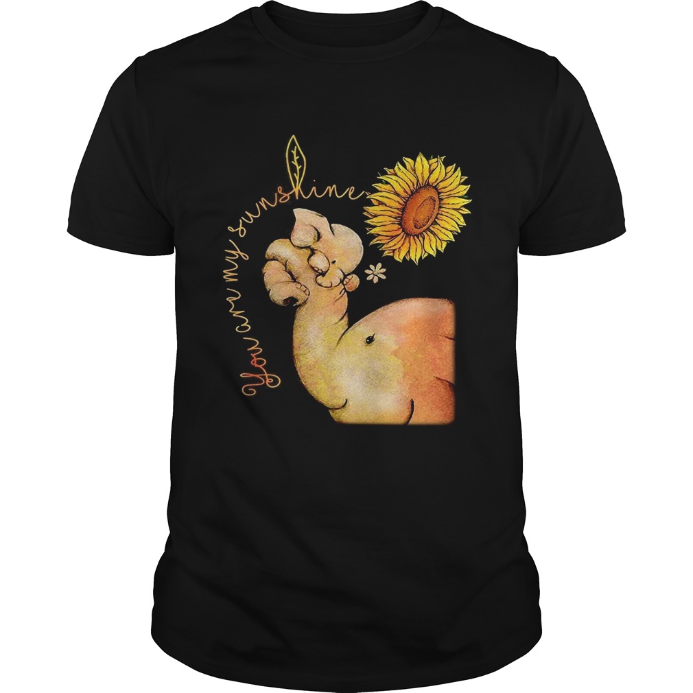 Elephant you are my sunshine sunflower shirt