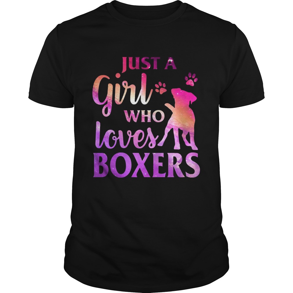 Just A Girl Who Loves Boxer Colorful Gift Shirt